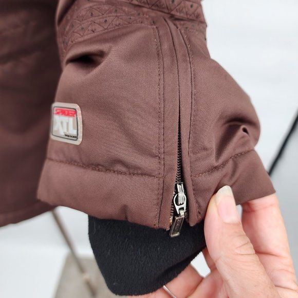 Spyder Womens Brown Insulated Ski Jacket with Faux Fur Collar Size 10 EUC - Picture 5 of 15